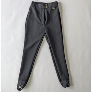 Stag Sport Vintage Black Stirrup Winter Snow Ski Pants Sz 6